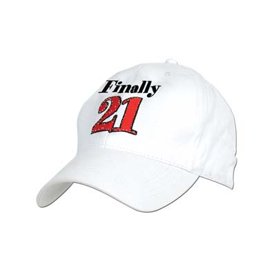Embroidered Finally 21 Cap