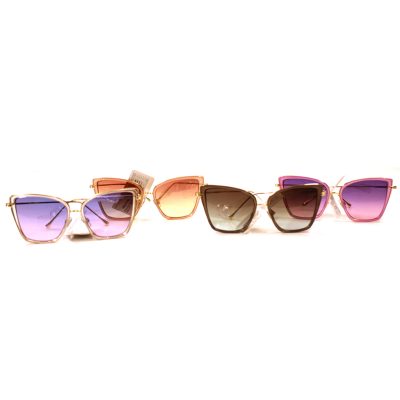 Large Shaded Tapered Lens Sunglasses