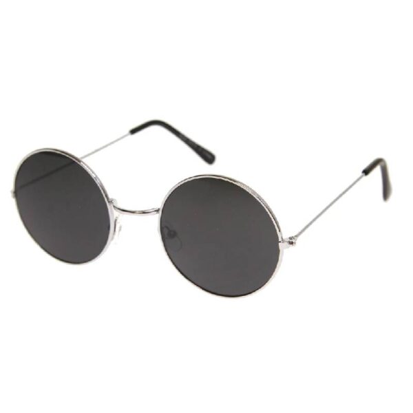 Round Mirror Lens Sunglasses silver frame