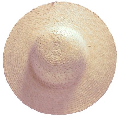 16 Inch Round Natural Straw Hat