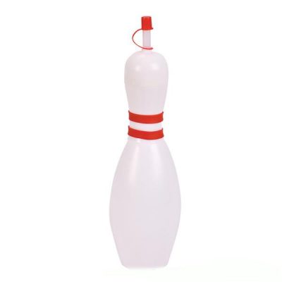 12" Party Plastic Bowling Pin Cup with Straw