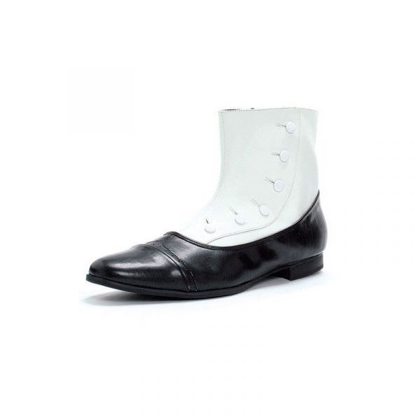 Mens Spat Shoes Black and White