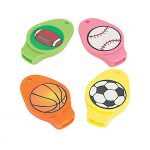 2 Inch Party Plastic Sports Ball Flat Whistles