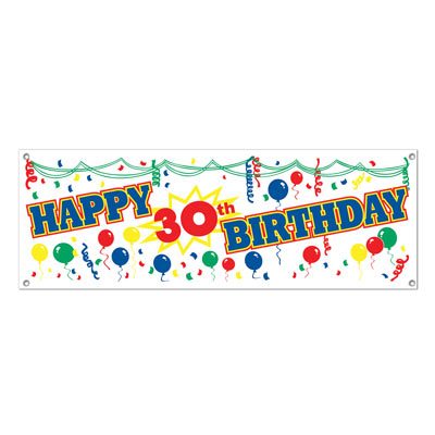Age Specific Happy Birthday Sign Banner