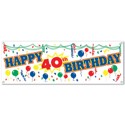 Age Specific Happy Birthday Sign Banner