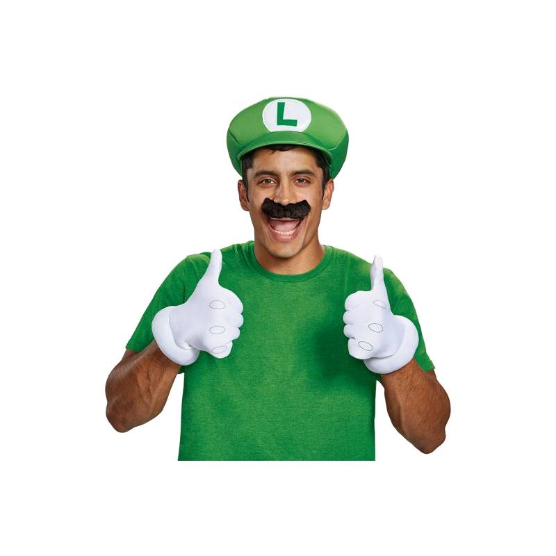 Mario Brothers Luigi Hat & Mustache  Super mario brothers, Luigi hat, Mario  brothers