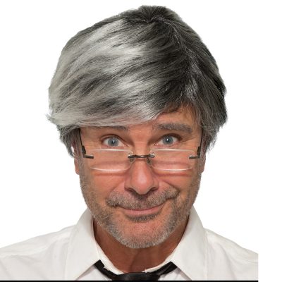 Gray Old Man Wig – Adult Senior Character Costume Wig for Grandpa, Professor & Politician Costumes