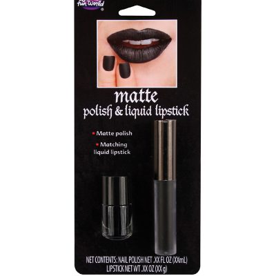Matte Fingernail Polish and Liquid Lipstick Makeup Set