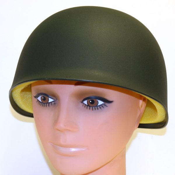 Deluxe Green Plastic Army Hat