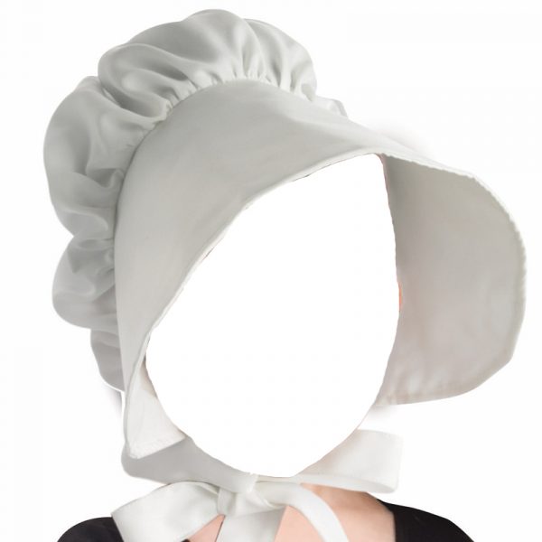 White Fabric Childs Bonnet Hat