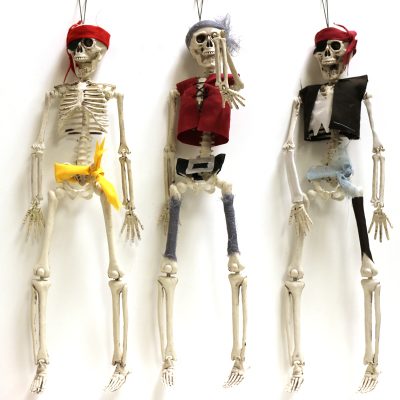 16 Inch Plastic Hanging Pirate Skeleton
