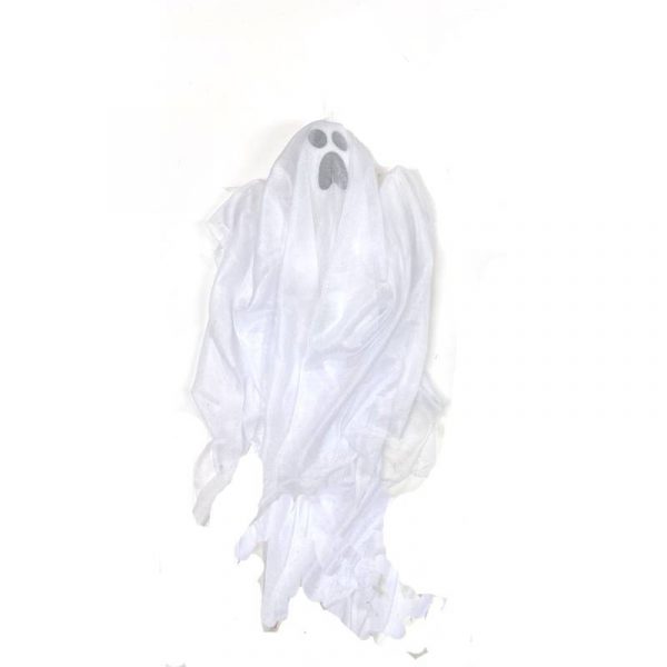 18" white fabric hanging ghost