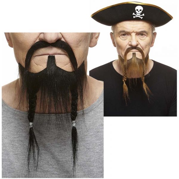 Pirate or Viking Mustache & Braided Beard