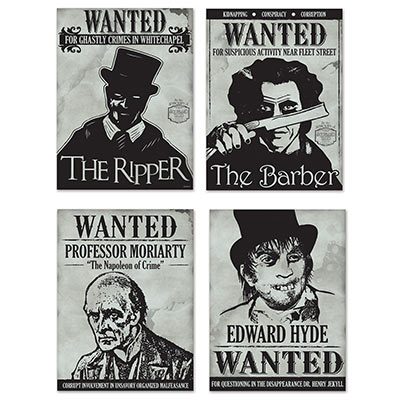 Sherlock Holmes Wanted Sign Cutouts
