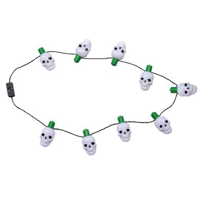 Costume Plastic Light Up Skull Necklace