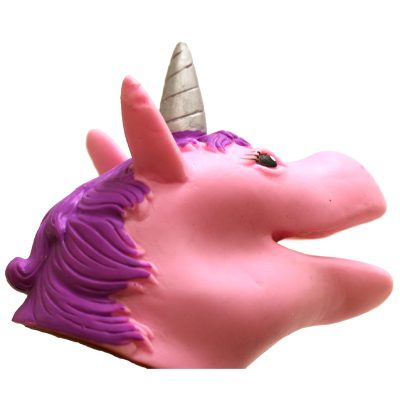 Party Soft Rubber Unicorn Head Hand Puppet
