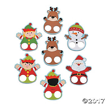 Assorted Cardboard Christmas Finger Puppets