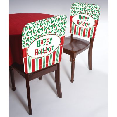 Happy Holidays Christmas Chair Cover