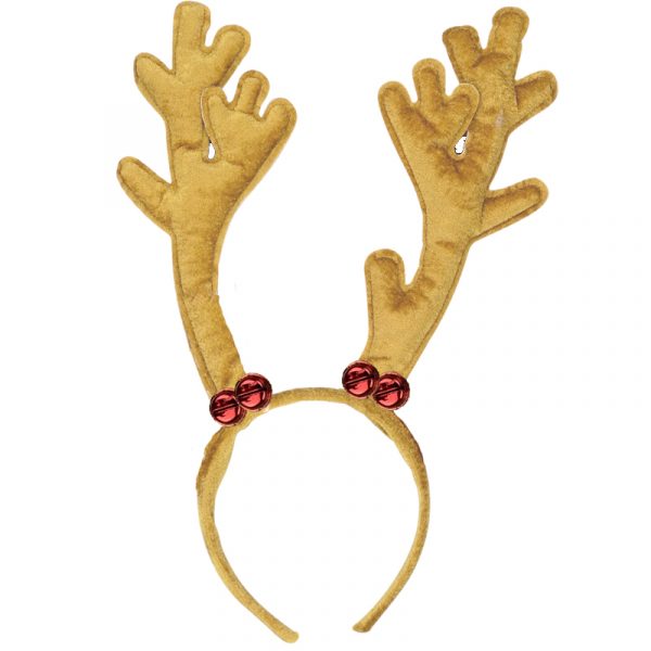Plush Reindeer Antlers Jingle Bells