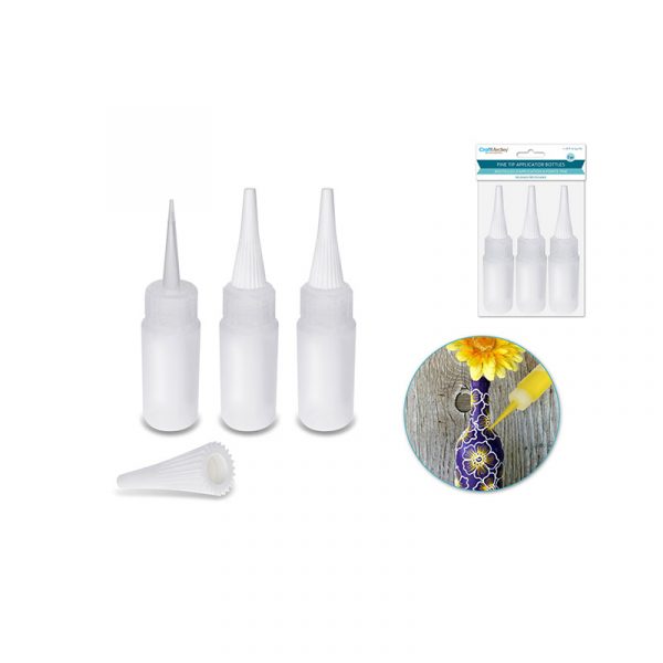 Plastic Fine Tip Applicator Bottles 3 pack