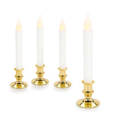 4 Piece 9 Inch Battery Operated Candle Set w Remote