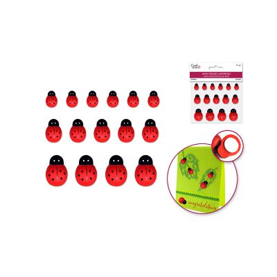 Assorted Mini Wood Ladybugs
