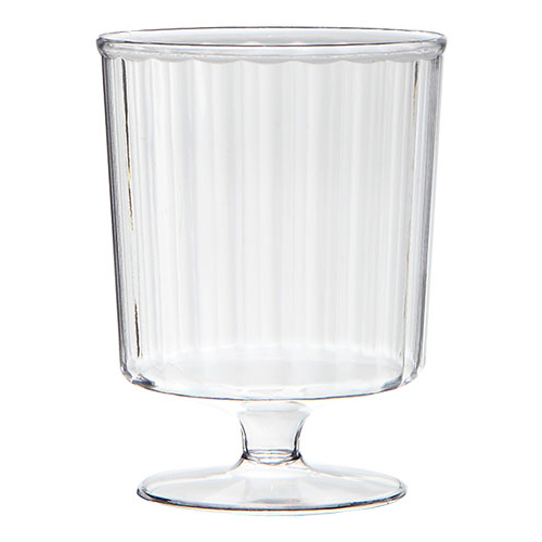 5 Ounce Stemmed Clear Plastic Wine Glass