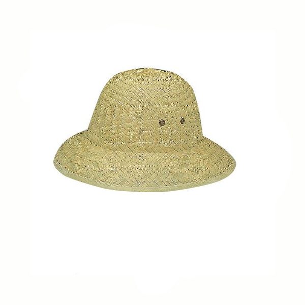 Natural Straw Pith Helmet Hat