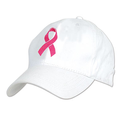 Embroidered Pink Ribbon Cap