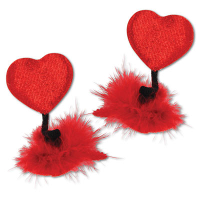 Heart Hair Clips Valentines Day