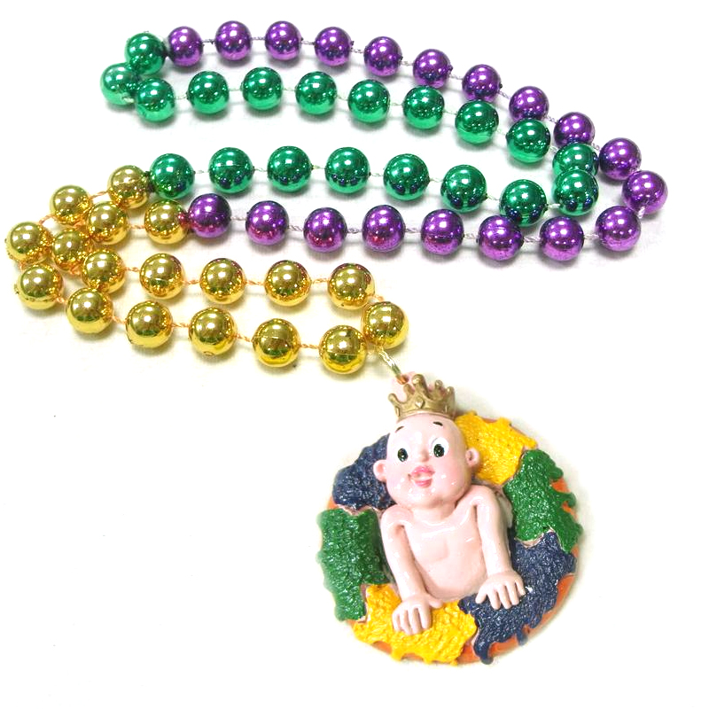 Orange Metallic Bead Necklaces | Fiesta Party Supplies
