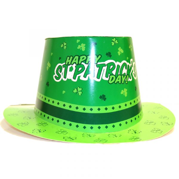 Saint Patricks Printed Cardboard Top Hat