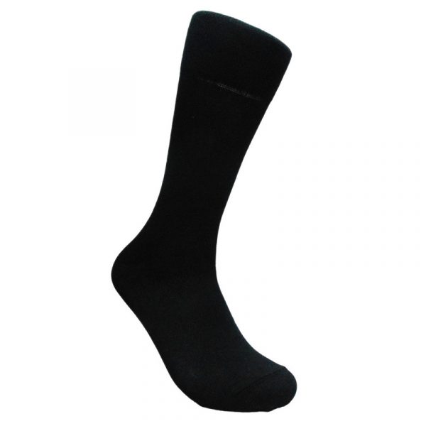Black Costume Cotton Solid Color Crew Socks