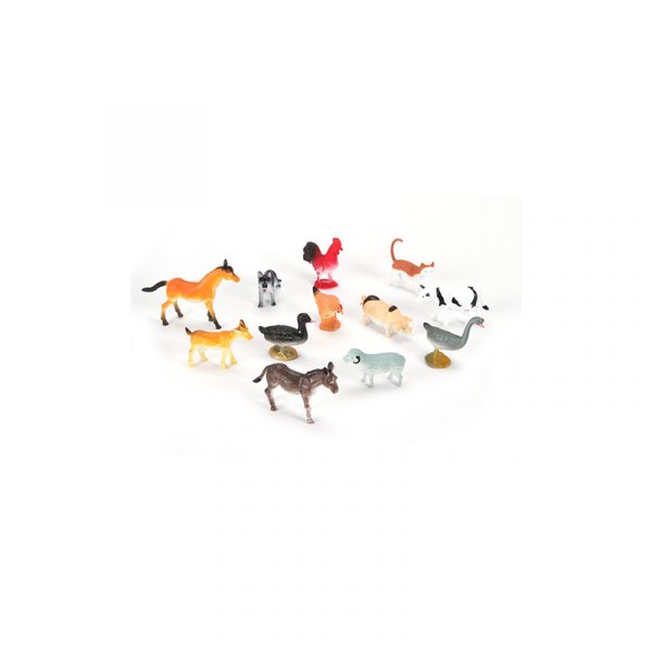 2" Deluxe Painted Assorted Plastic Farm Animals