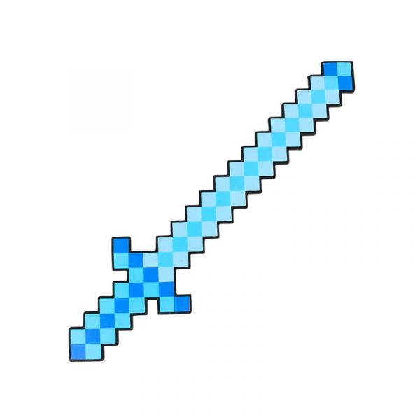 18 Inch Blue Foam Minecraft Pixel Sword