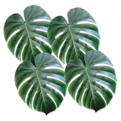 13 Inch Large Green Tropical Palm Leaves