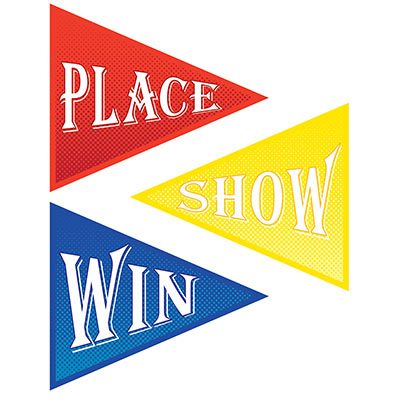 Win Place Show Cutouts Horse Racing KY Derby