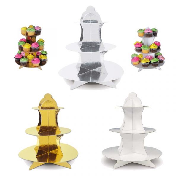 Cupcake Stands: Gold, Silver or White