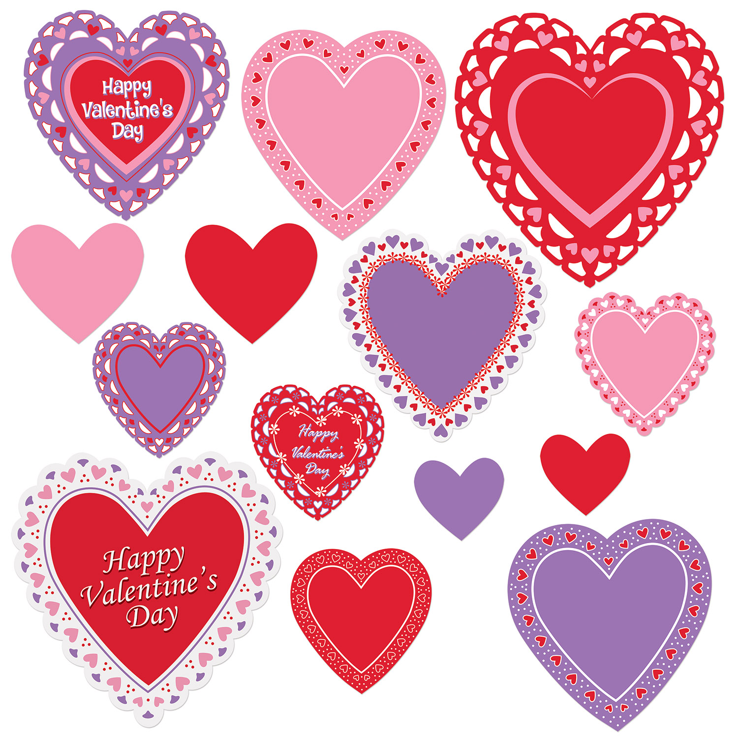 Buy Valentines Day Cutouts - Assorted Sizes 14 Hearts - Cappel's