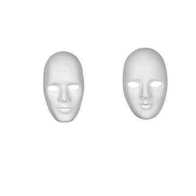 Male Female White Plastic Promo Full Face Mask for Painting