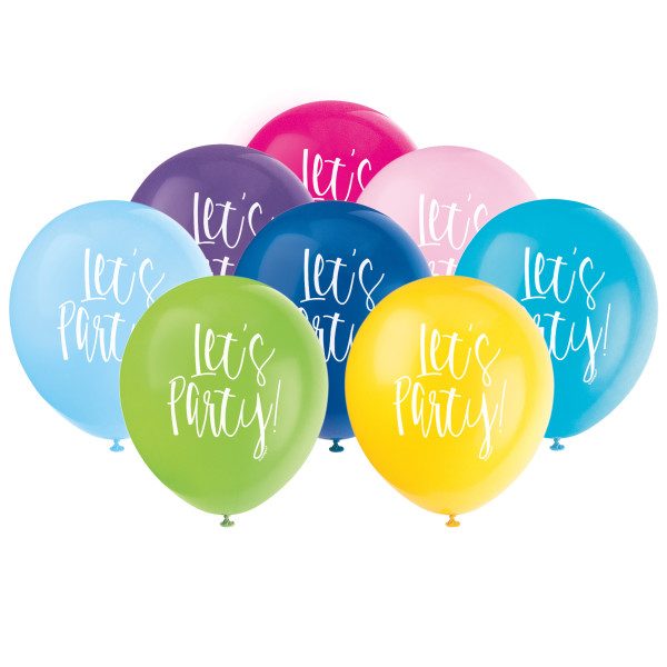 Lets Party Printed Balloons 12 Inch Printed Round Latex