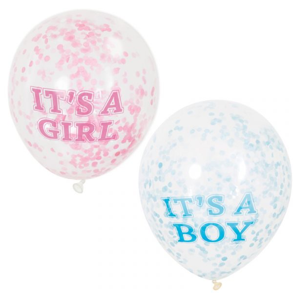 12 Inch Baby Shower Confetti Balloons Boy or Girl