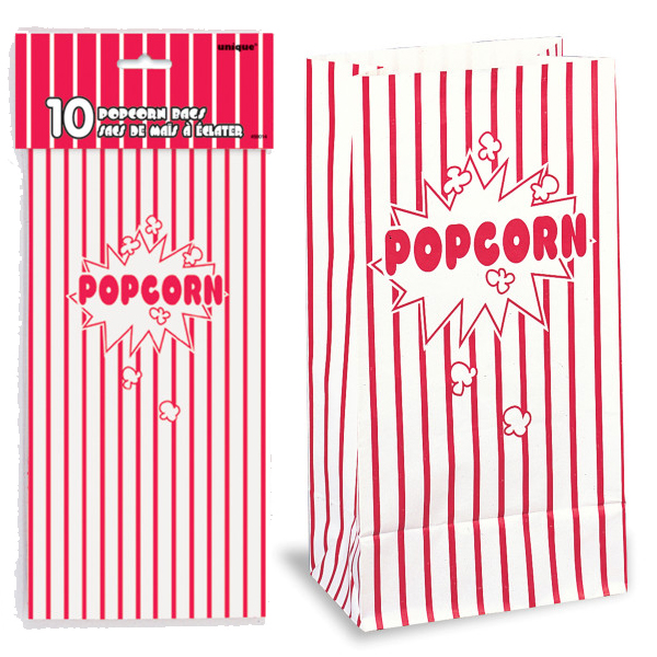 Movie Night Popcorn Paper Bags Medium Size Ideal For Kids Parties 