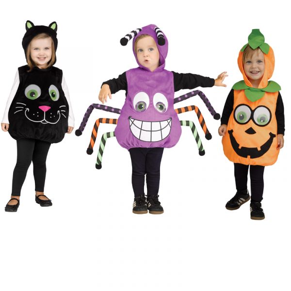 Googly-Eye Cat Pumpkin Spider Toddler Costume