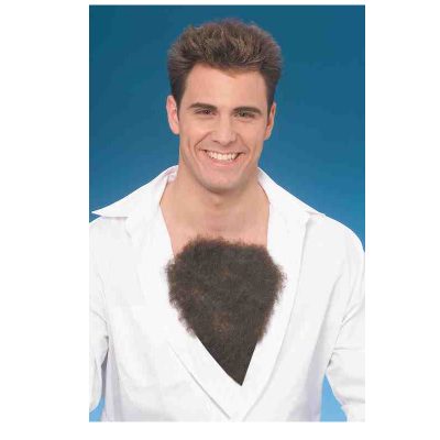 Costume Hairy Chest Piece with Self Adhesive strip