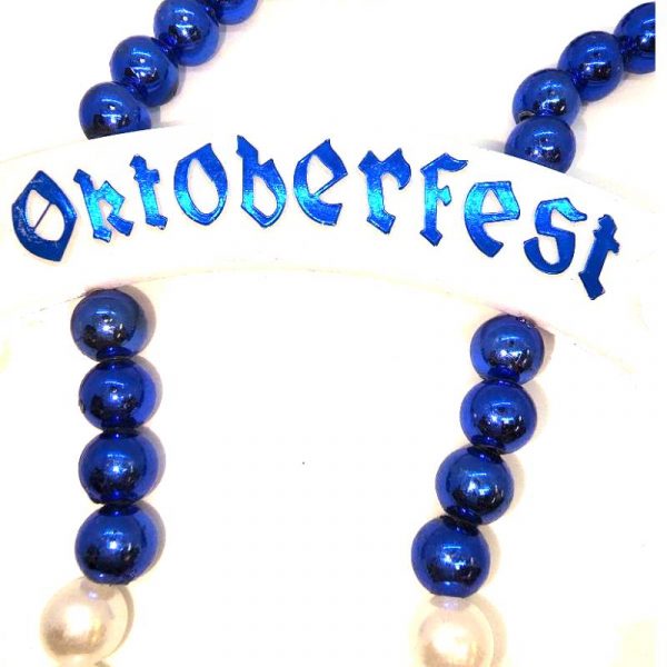 Oktoberfest Banner Beaded Necklace Closeup