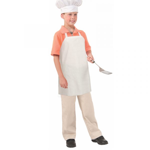 Childs White Paper Chef's Apron
