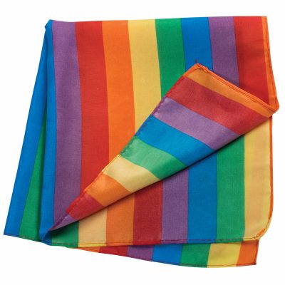 Deluxe Fabric Rainbow Bandanna 21 x 21