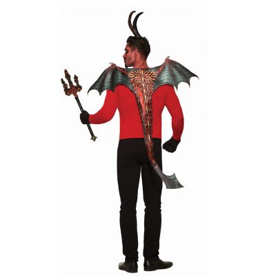 Costume Fabric Demon Wings n Tail Red Black