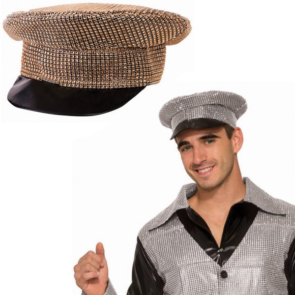 Disco Rhinestone Covered Officer Hat